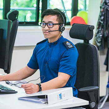 Posture People installing 24 hour security chairs at Sussex Police contact centre