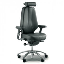 ergonomic RH logic 400 24 hour chair in black leather