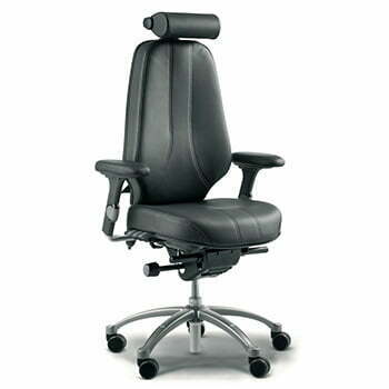 ergonomic RH logic 400 24 hour chair in black leather