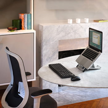 Home office chair bundle with laptop stand