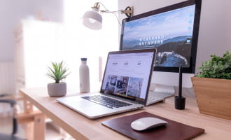 a home office desk
