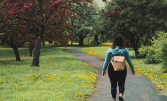 Woman walking in the park