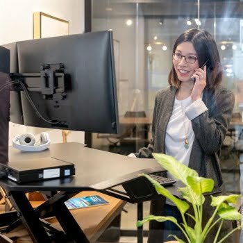 WorkFit Corner Standing Desk Converter