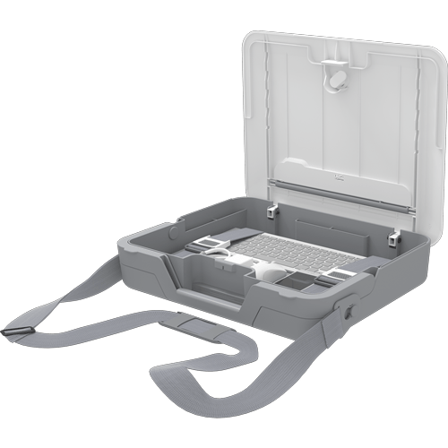 Breyta Laptop Carry Case in White with lid open