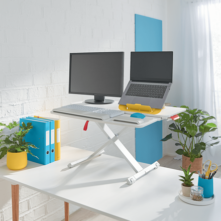 Desk riser for standing