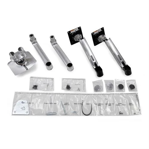 Ergotron LX Dual Side-by-Side Arm - Polished Aluminium