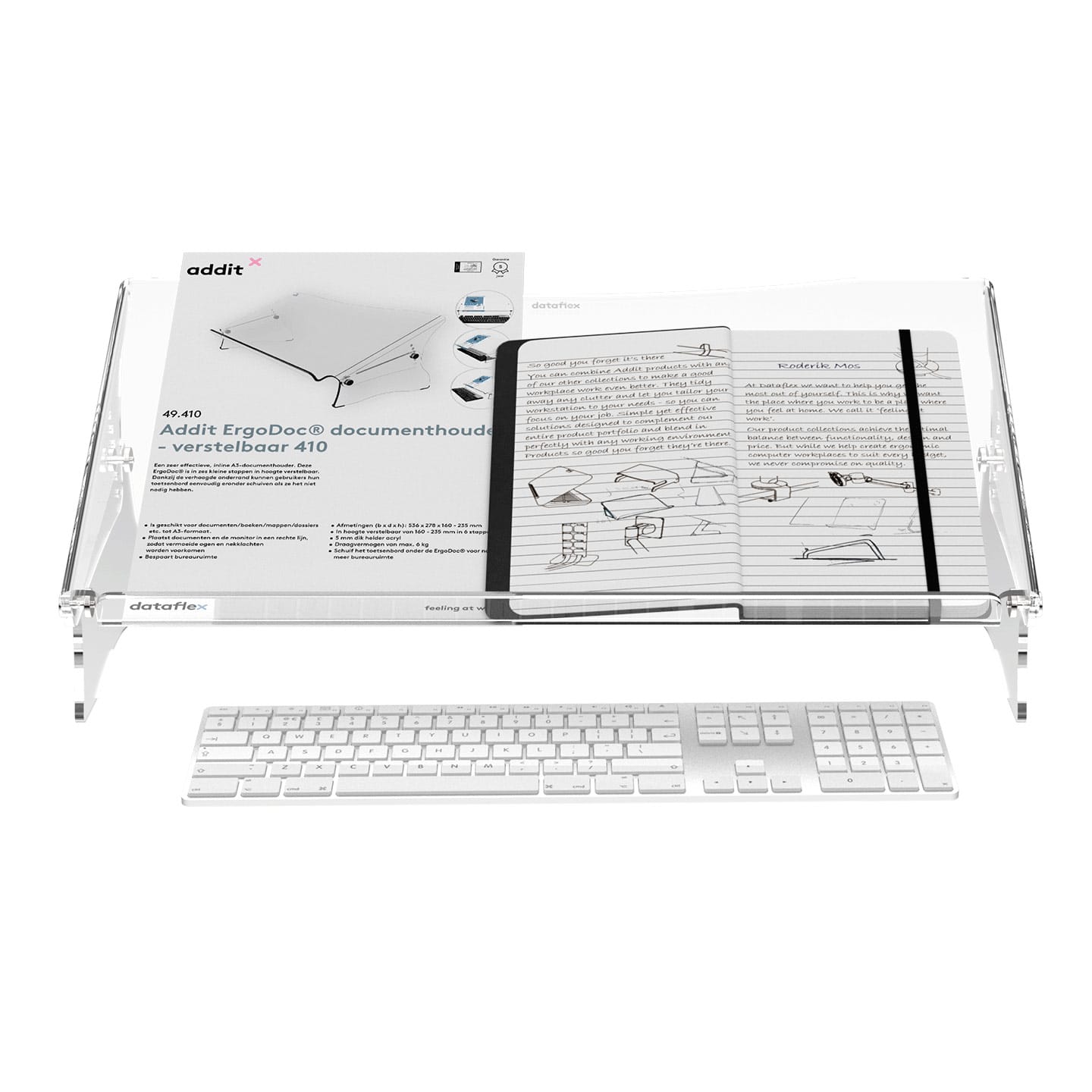 Dataflex Addit ErgoDoc Document Holder - Adjustable 410
